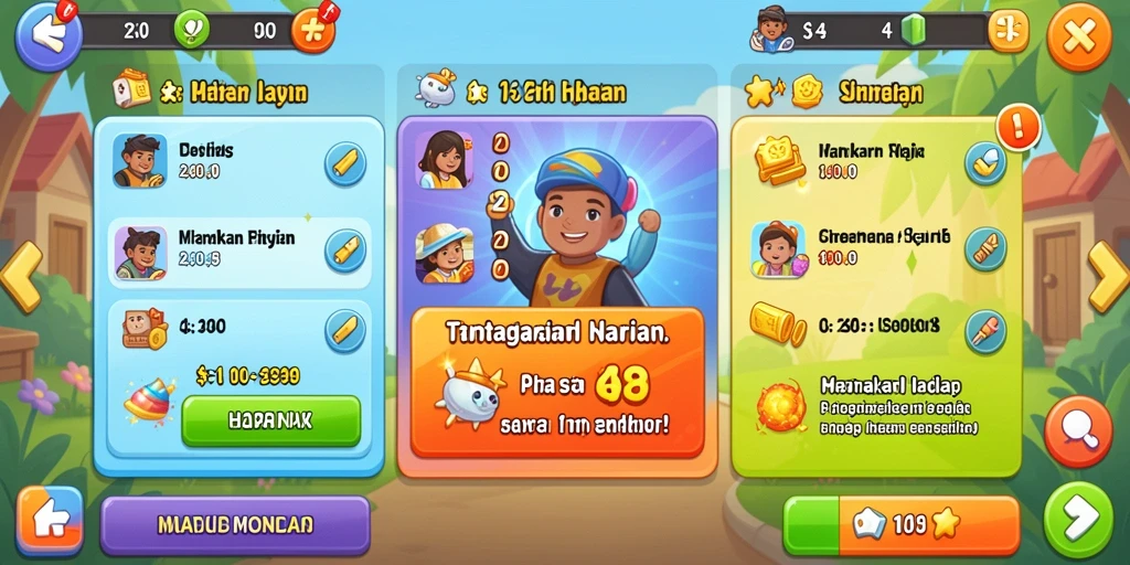 Tampilan awal yang menarik dengan karakter yang mengesankan.