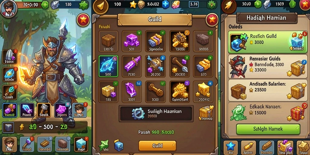 Tampilan karakter yang detail dan menarik.