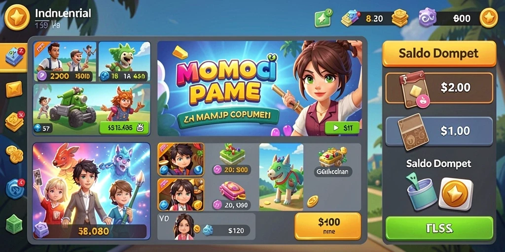 Tampilan awal game yang menarik dan interaktif.