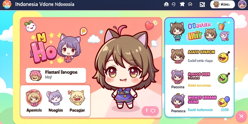 Tampilan antarmuka gamified yang menarik.