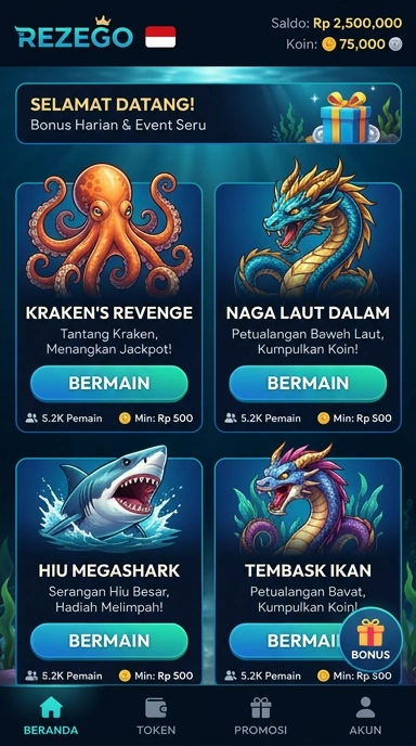 Galeri pratinjau visual rezego build APK resmi terbaru